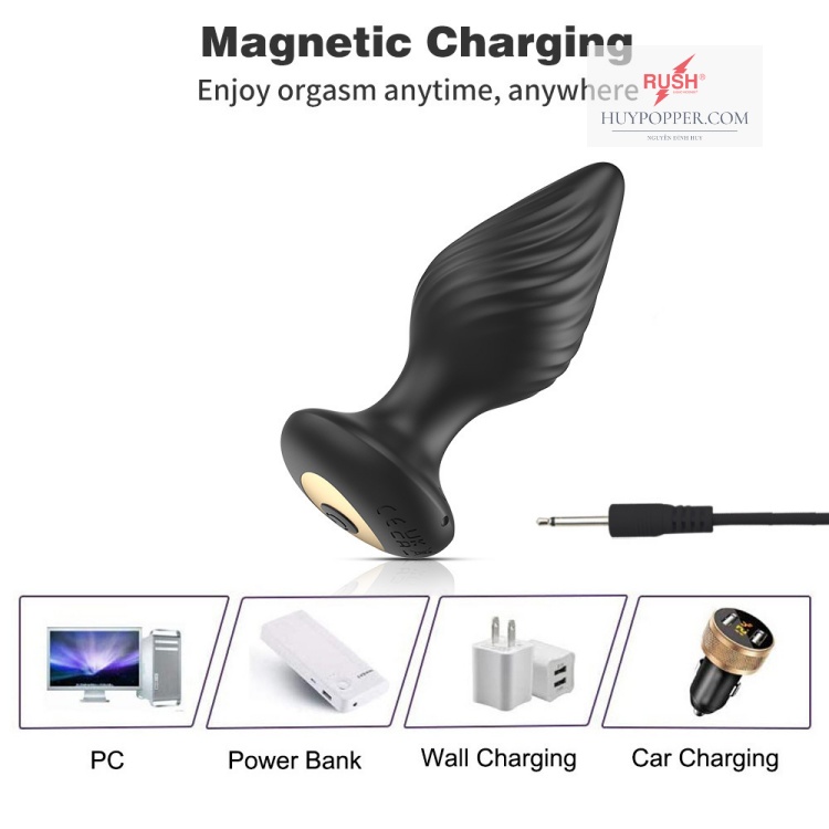 Plug Rung Hậu Môn App Điều Khiển Tăng Khoái Cảm An Toàn