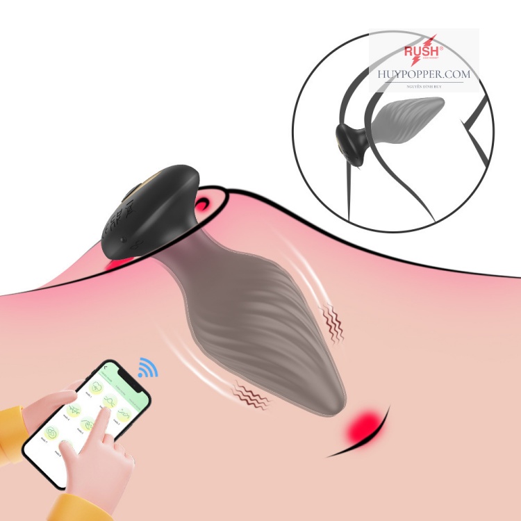 Plug Rung Hậu Môn App Điều Khiển Tăng Khoái Cảm An Toàn