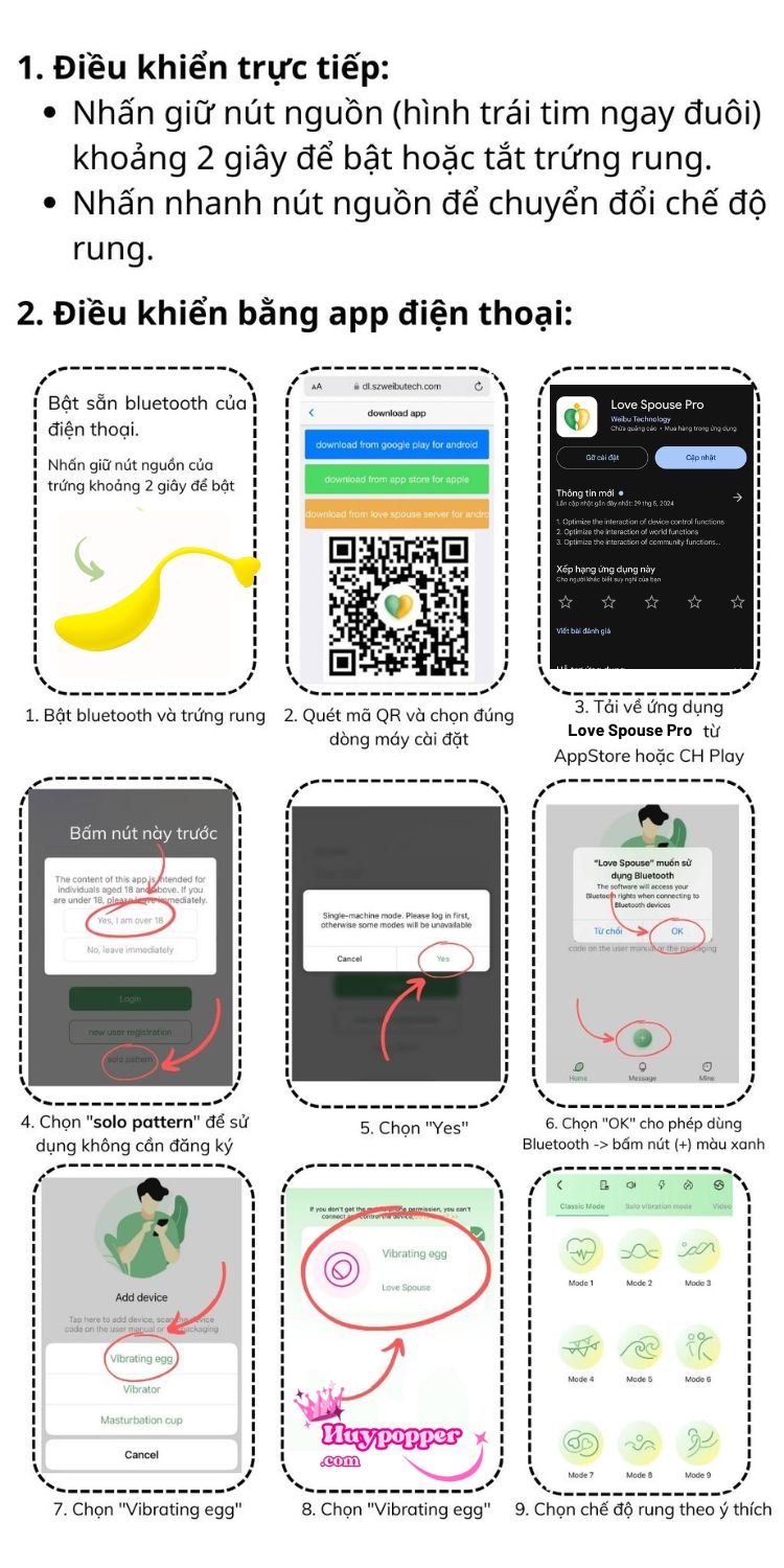 Trứng Rung Điều Khiển Qua App Trái Chuối Siêu Mạnh Mượt Mà