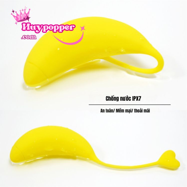 Trứng Rung Điều Khiển Qua App Trái Chuối Siêu Mạnh Mượt Mà