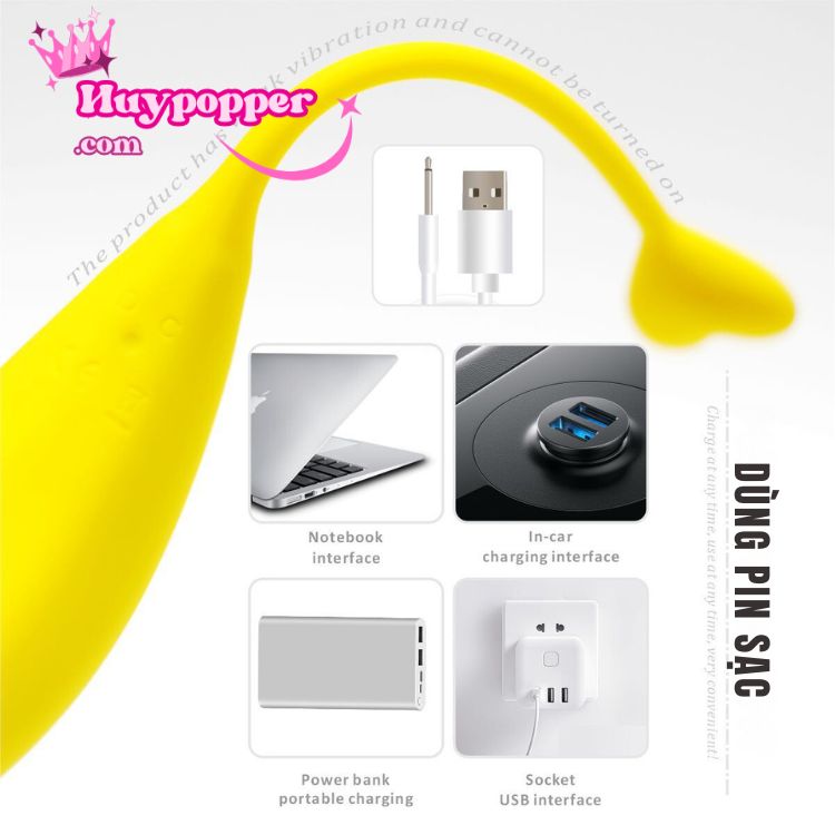 Trứng Rung Điều Khiển Qua App Trái Chuối Siêu Mạnh Mượt Mà