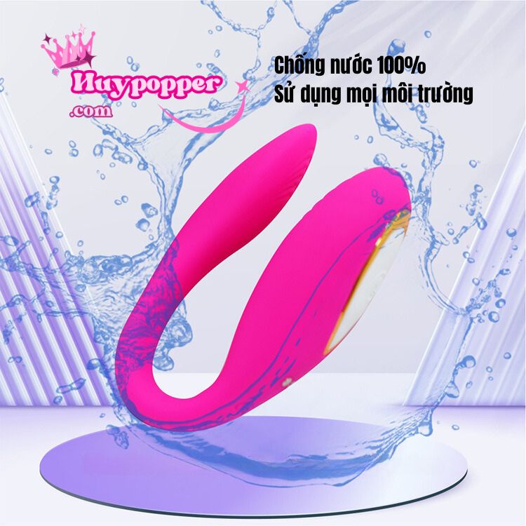 Trứng rung chữ C điều khiển từ xa app 2 mô tơ 10 chế độ rung mãn nhãn