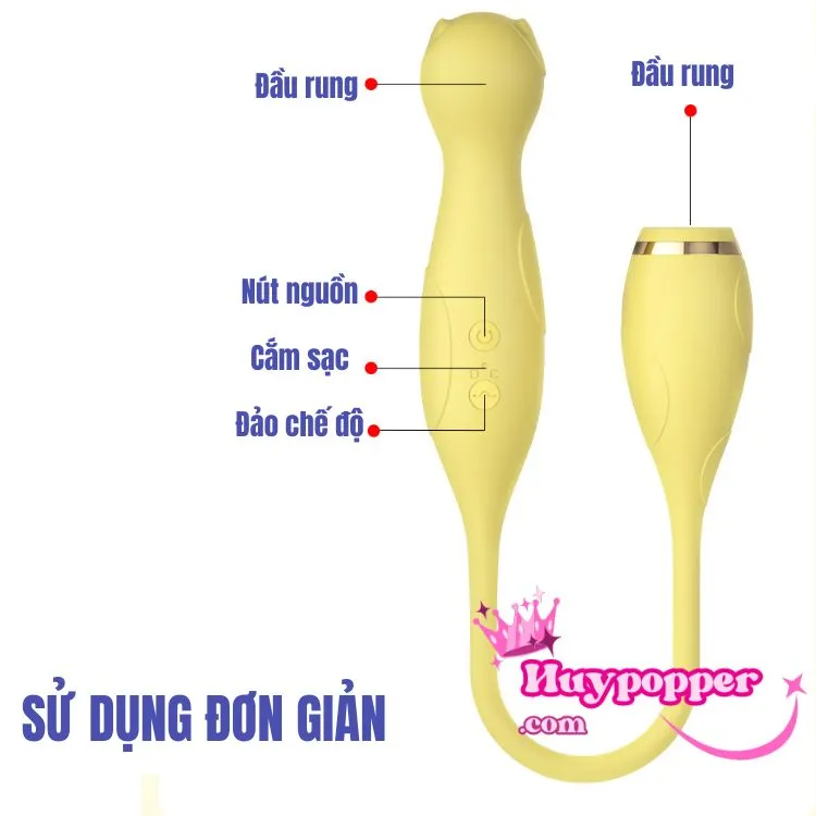 Trứng rung 2 đầu LILO đa năng kích thích âm đạo mạnh mẽ