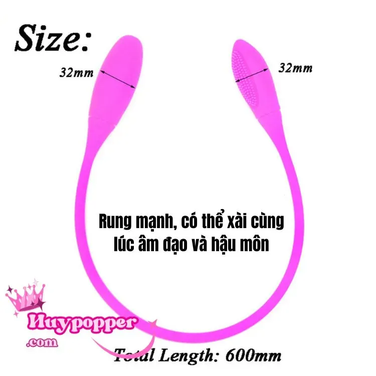 Trứng rung 2 đầu Snaky Lybaile silicon chống nước sướng mạnh