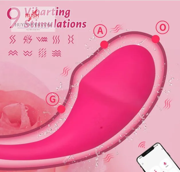 Trứng rung Love Spouse điều khiển từ xa app điện thoại đa chế độ
