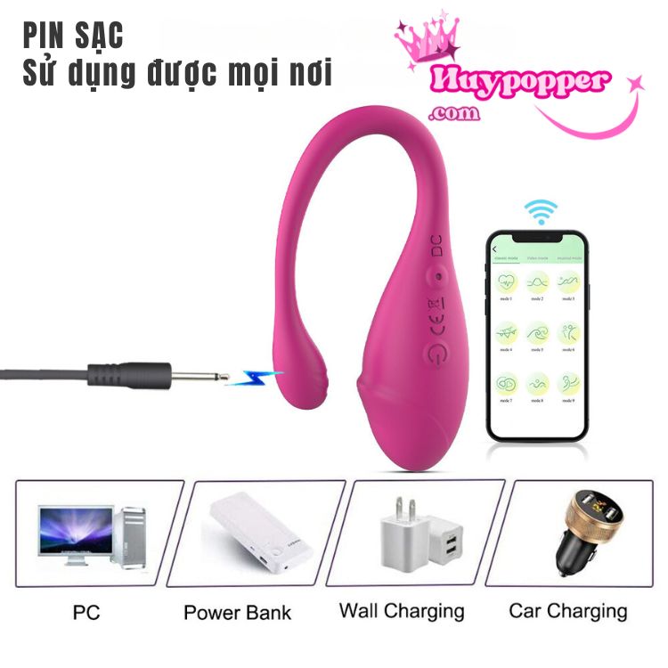 Trứng Rung Nòng Nọc App Điều Khiển Từ Xa Đồ Chơi Người Lớn