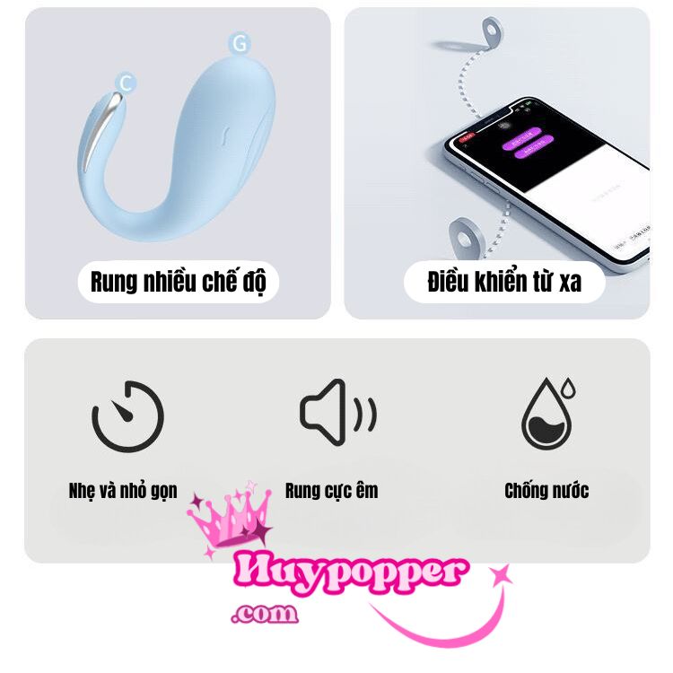 Trứng Rung Cá Heo Điều Khiển Qua App Tăng Khoái Cảm Mạnh Mẽ