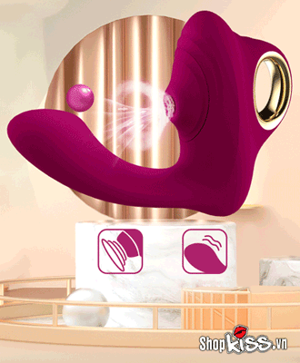 Máy mát xa điểm G bú mút âm vật Leten sưởi ấm rung đa chế độ