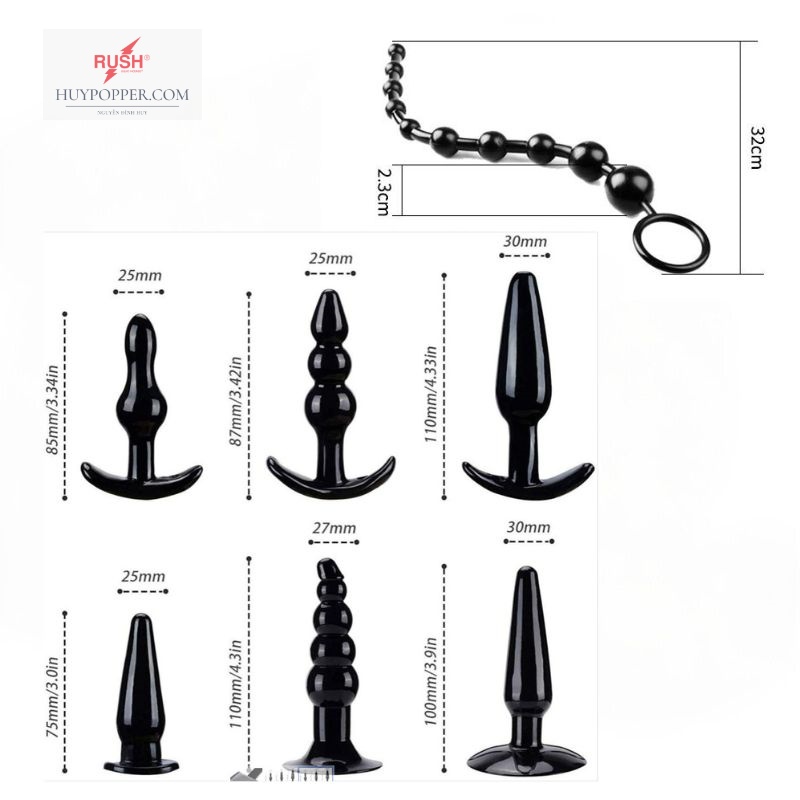 Bộ Đồ Chơi Hậu Môn 7 Món Cao Cấp Kích Thích Tối Đa