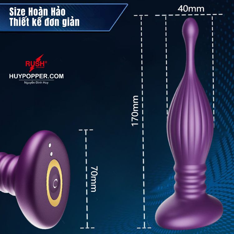 Máy rung thụt hậu môn sấm sét mạnh mẽ, kích thích tột đỉnh