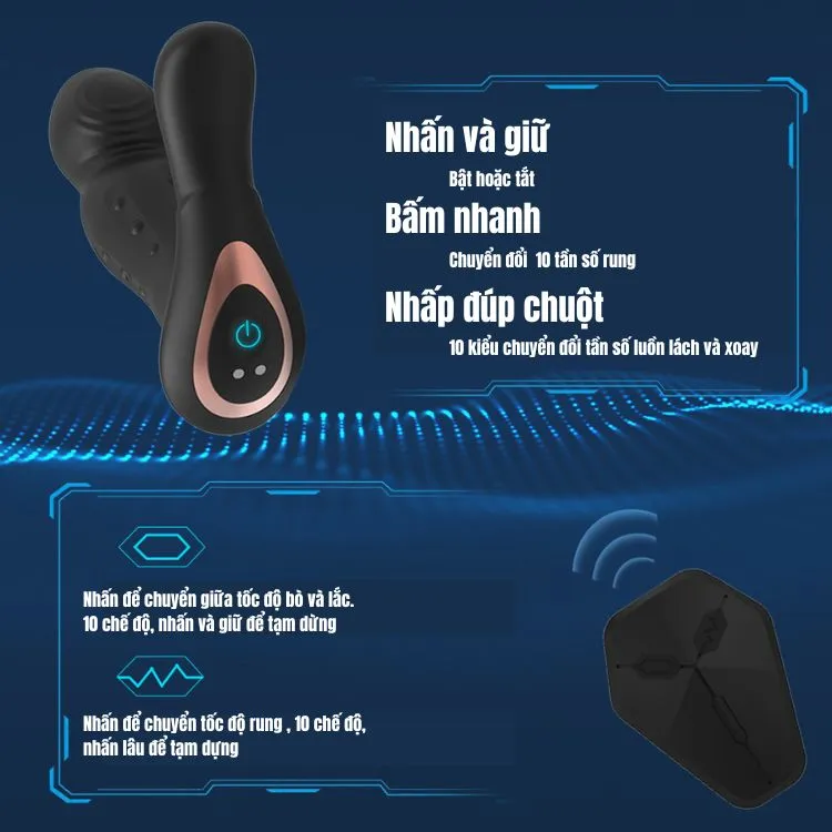 Máy kích thích tuyến tiền liệt MiLy thụt ngoáy mạnh mẽ sảng khoái