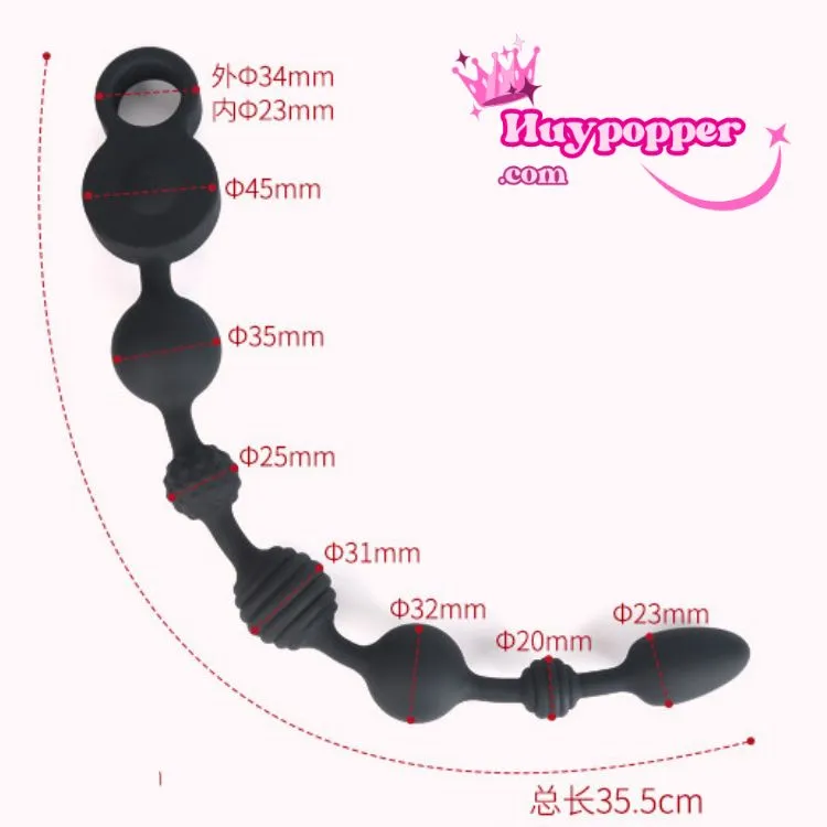 Powerful 3-Motor Anal Beads Strong Vibrating Stimulation
