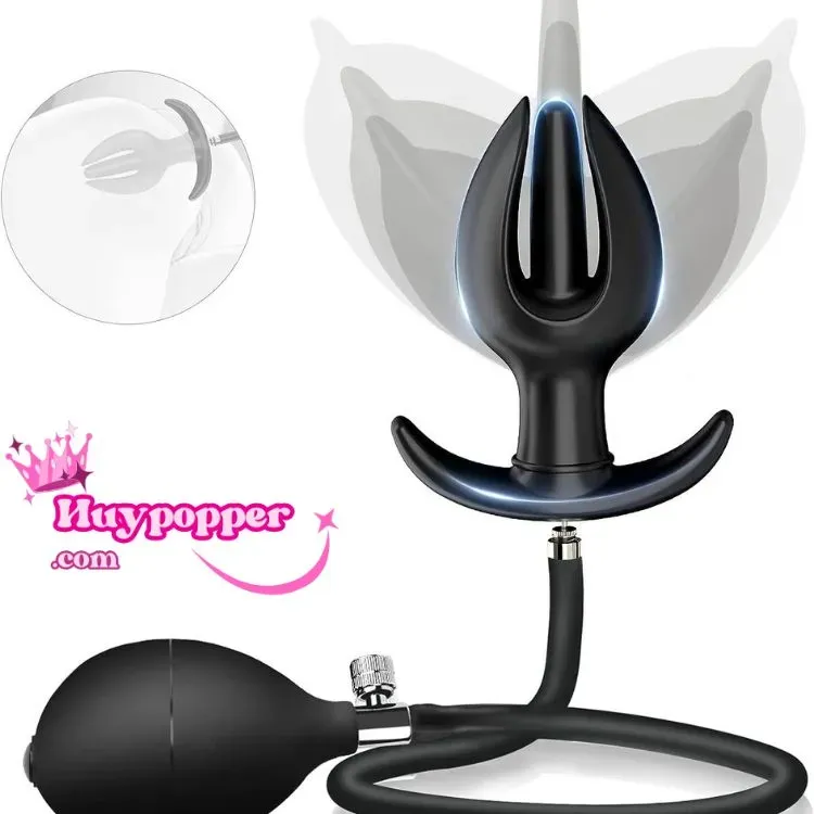 Plug Bơm Hơi Hậu Môn Mềm Mại Kích Thích Cực Mạnh An Toàn 