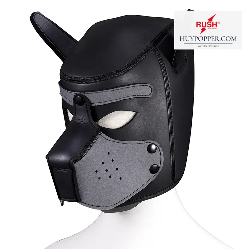 Hood đầu chó BDSM cosplay thú cưng co giãn ôm sát dễ dùng 
