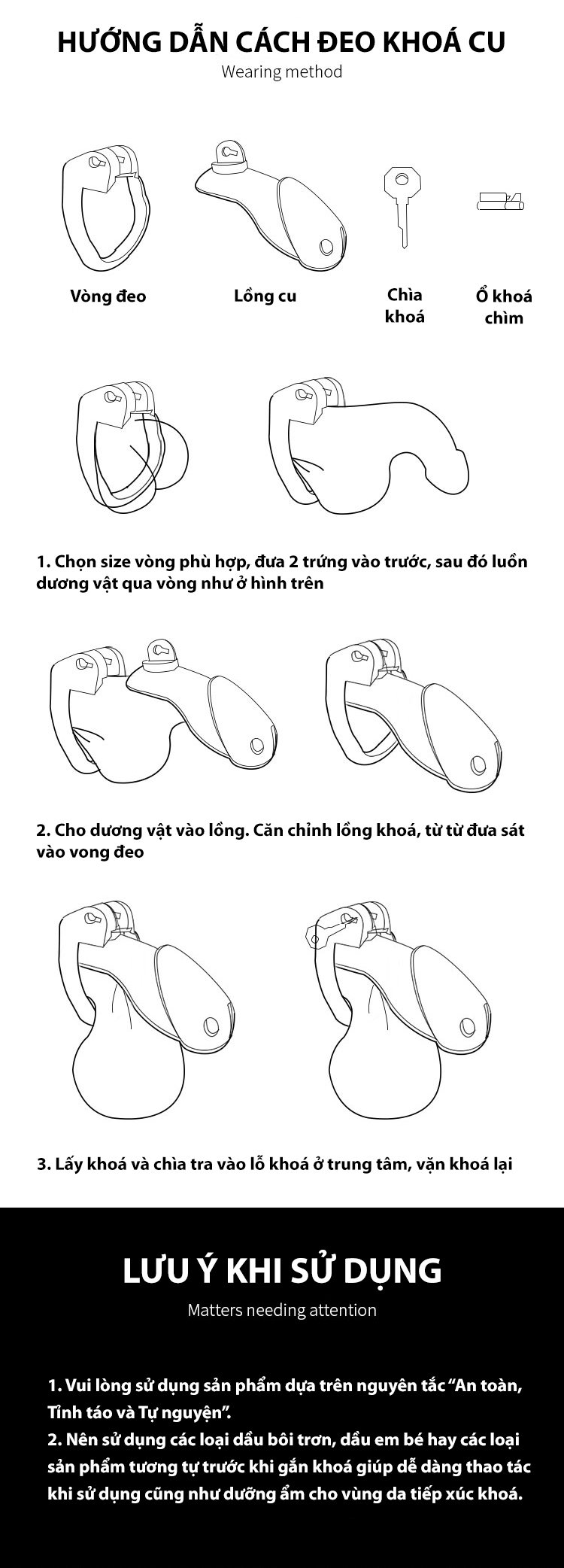 Khóa Dương Vật Holy V3 Giá Rẻ Bền Tiện Lợi Kiểm Soát Xuất Tinh