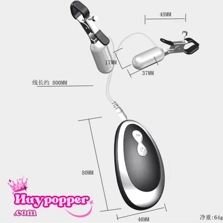 Sella Stainless Steel Clitoral Clip 10 Modes Strong Vibration