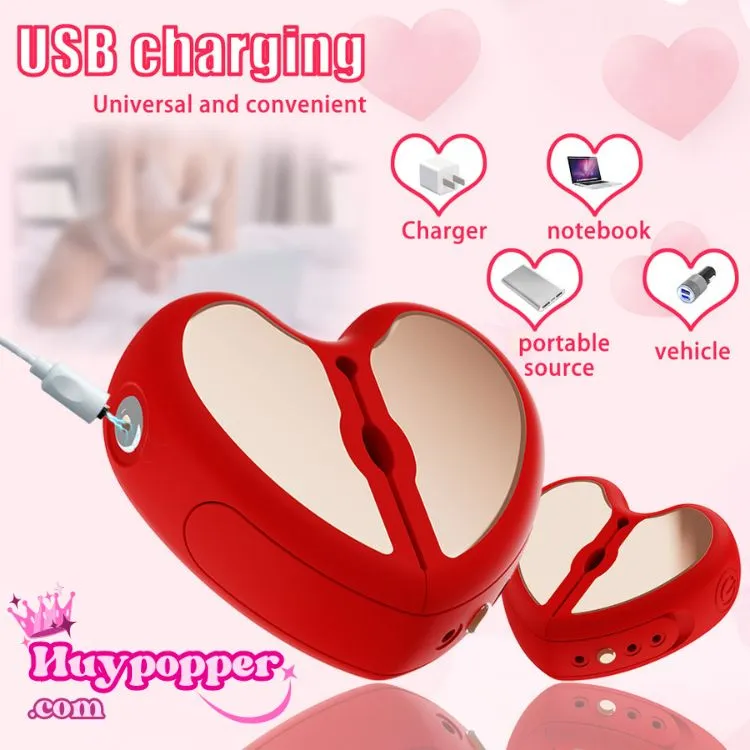 Heart Remote Control Vibrating Nipple Clamps App Operated Silicone