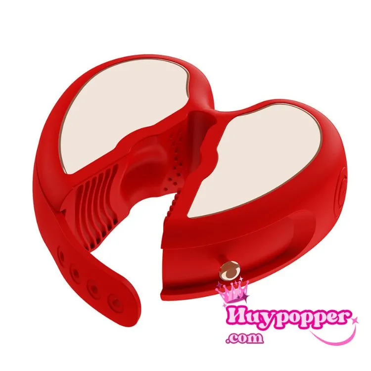 Heart Remote Control Vibrating Nipple Clamps App Operated Silicone