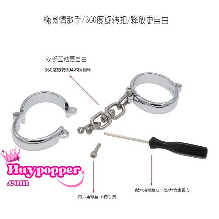 Còng tay inox bền đẹp BDSM chịu lực siêu đỉnh