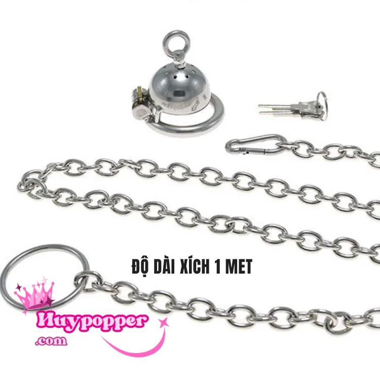 Khóa cu kim loại xích inox dâm đẳng cấp cho chơi BDSM