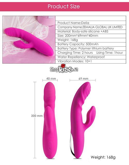 Dụng cụ massage Zemalia Delia kích thích điểm G âm vật hiệu quả