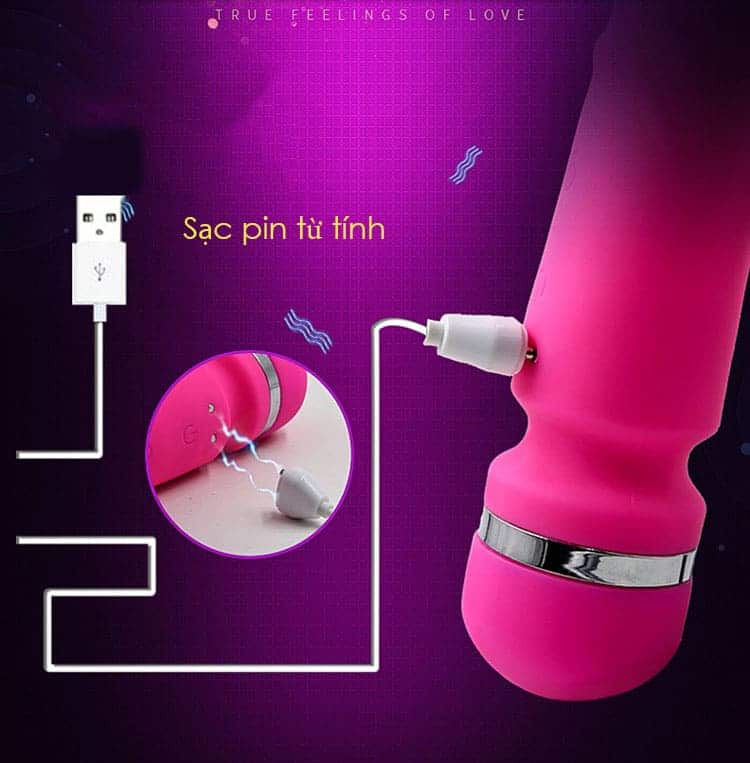 Máy rung AV09C chày rung 2 đầu xoay ngoáy cao cấp kích thích