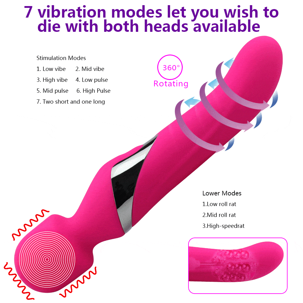 Máy rung AV17A 2 đầu xoay ngoáy cực khoái cho nữ Máy rung AV17A 2 đầu xoay ngoáy cực khoái cho nữ
