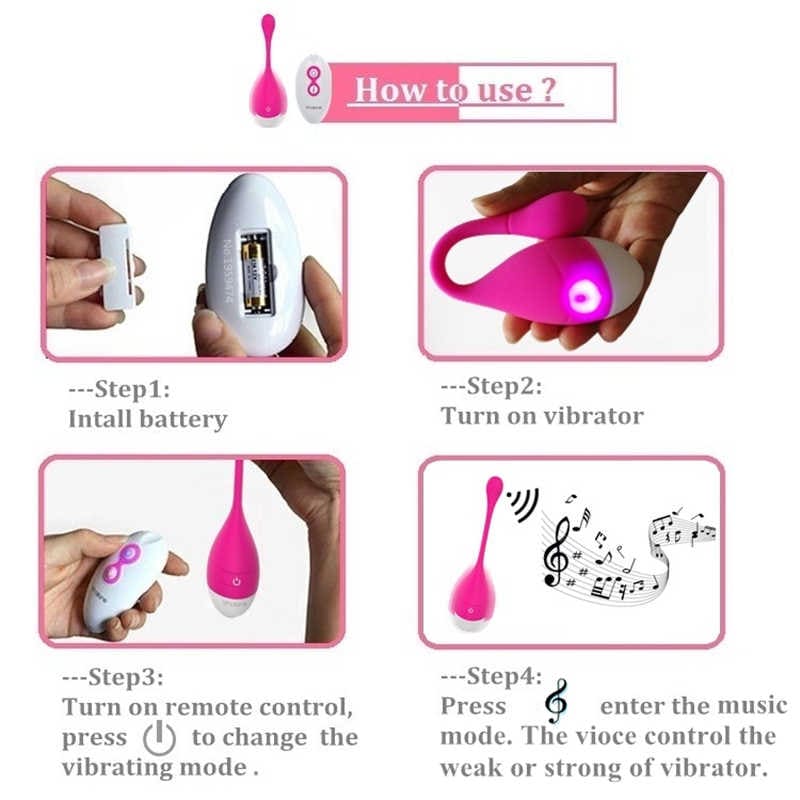 EG32 Trứng rung từ xa cao cấp, rung theo nhịp âm thanh, kích thích tuyệt đỉnh