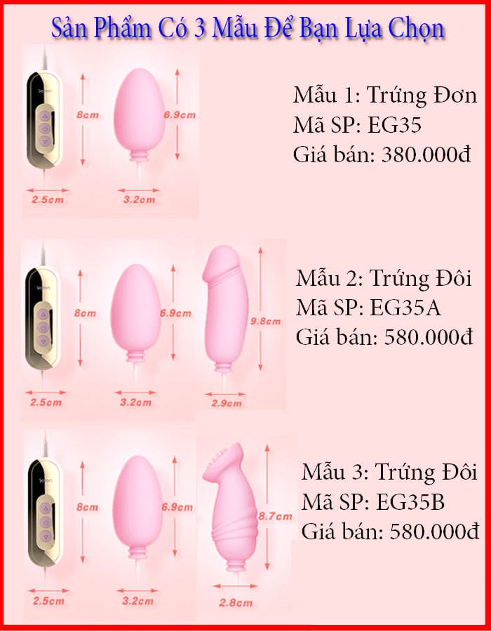 EG35 Trứng rung silicon mềm mịn cao cấp quà tặng yêu thích