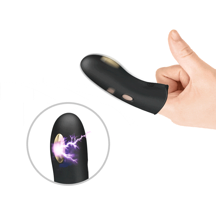 DC10P Ngón tay rung xung điện mạ vàng 24k kích thích cực phê nữ
