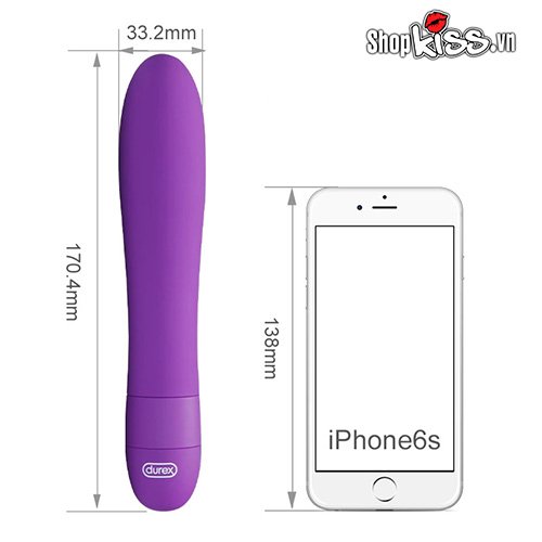 Thanh rung mát xa Durex V-Vibe silicon ABS cao cấp 5 cường độ rung