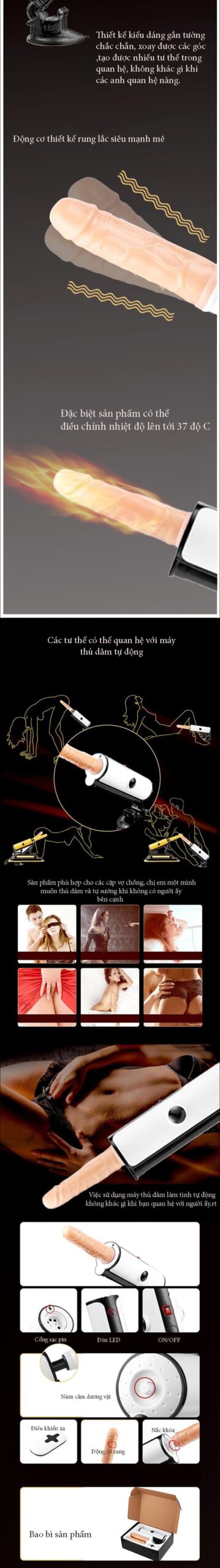 Dương vật giả cao cấp DC50M điều khiển từ xa kích thích phê