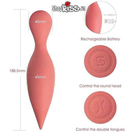 Máy massage 2 đầu Svakom Siren đa điểm tăng khoái cảm ngay