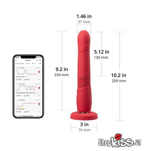  Phân phối Dương vật giả rung thụt cao cấp điều khiển qua app Lovense Gravity mới nhất