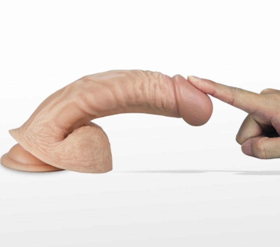 Dương Vật Giả DV56B Rung Mạnh Kiểu Cong Kích Thích Hít Đất