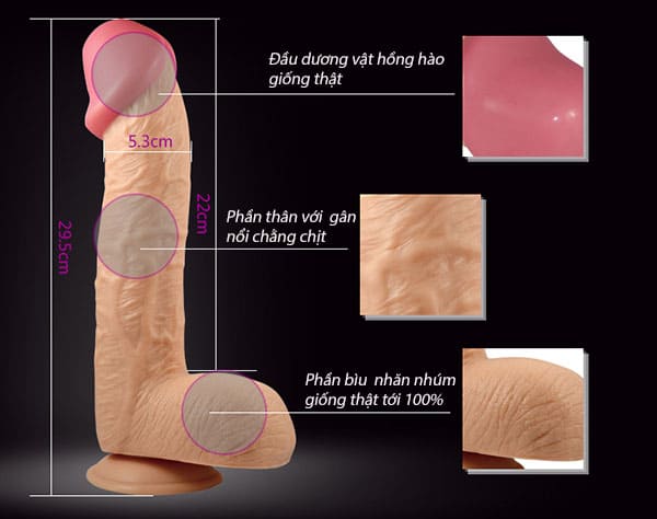 Dương vật giả DV58 siêu to gân guốc hấp dẫn, massage vùng kín nữ