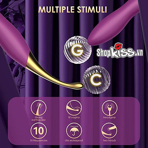Máy rung 2 đầu Svakom Beatrice massage kích thích điểm G hiệu quả