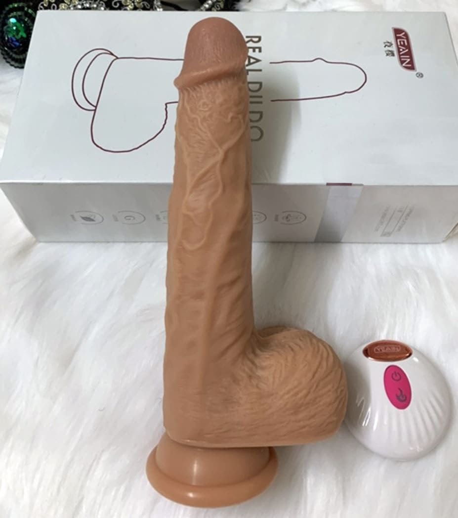 Dương Vật Giả DV60D Rung Thụt Điều Khiển Từ Xa Có Sưởi Ấm