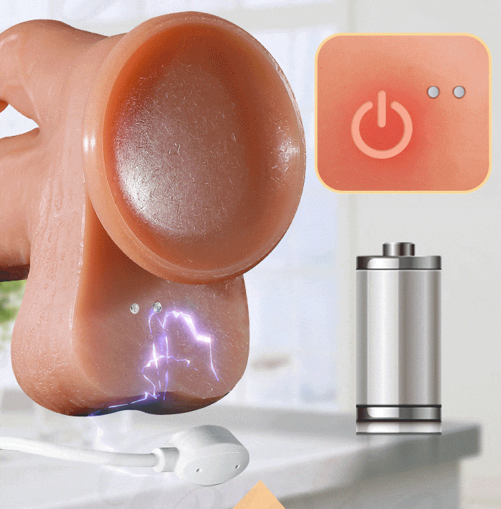 DV30E Dương vật giả nhiệt độ có rung thụt ngoáy dán tường