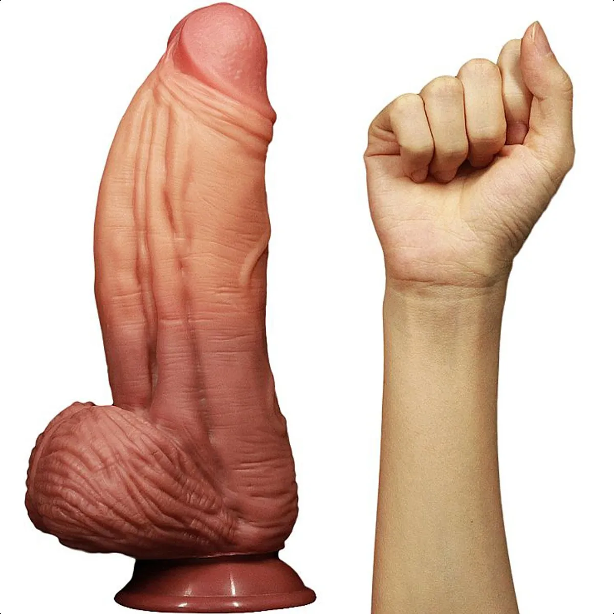 Cu Giả DV68E Kích Thích Sướng Tê Dại Đế Hút Mạnh Màu Da