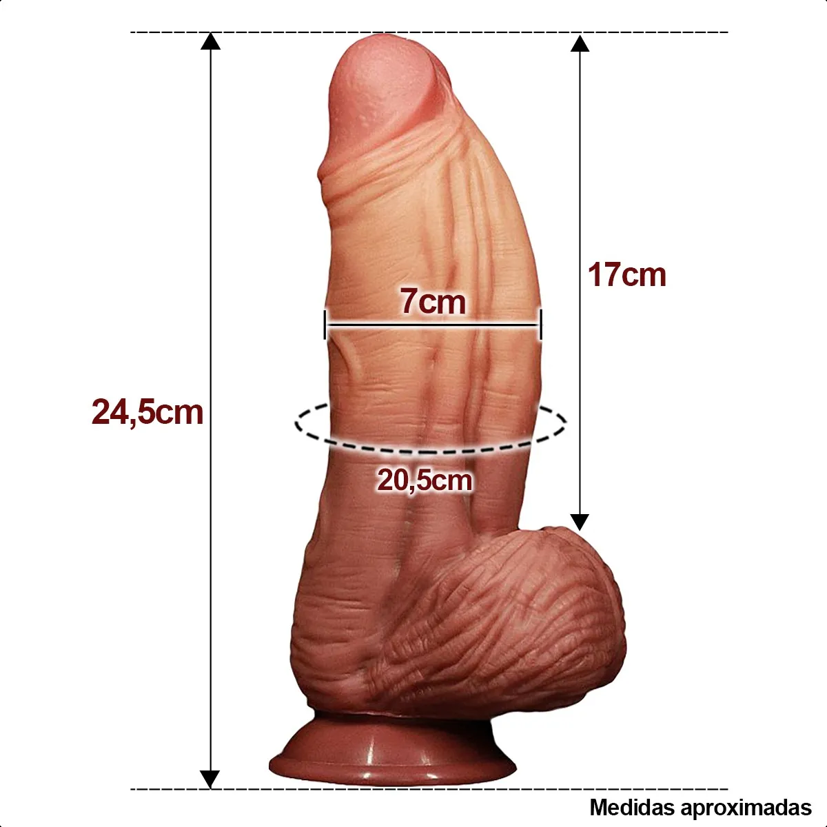 Cu Giả DV68E Kích Thích Sướng Tê Dại Đế Hút Mạnh Màu Da