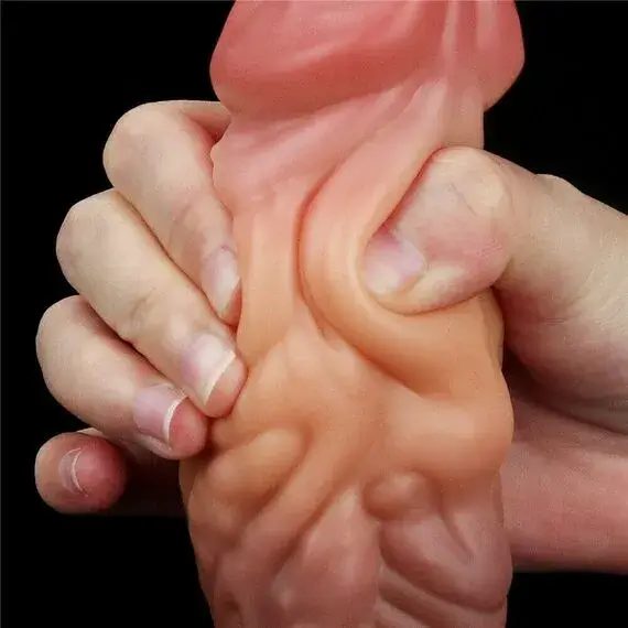 Dương vật giả to cho phụ nữ thăng hoa sung sướng DV68N LOVETOY màu da tự nhiên với đế hút