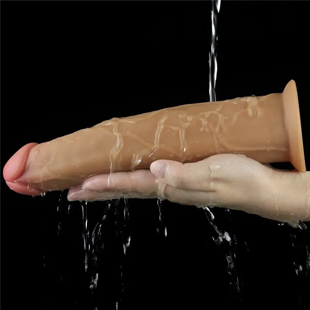 Dương vật giả DV55P 8 inch rung ngoáy sạc pin cao cấp silicone 2 lớp