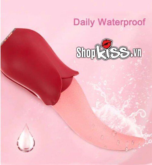 Máy rung liếm Hoa Hồng siêu kích thích điểm G âm vật với 10 chế độ