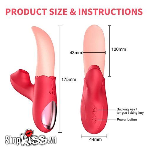 Rose Tongue Vibrator Clitoral Sucking Nipple Tease Intense Joy
