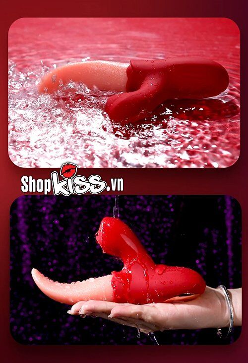  Mua Lưỡi rung liếm âm đạo có nhánh bú mút hột le cực sướng Rose hàng mới về