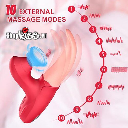  Mua Lưỡi rung liếm âm đạo có nhánh bú mút hột le cực sướng Rose hàng mới về