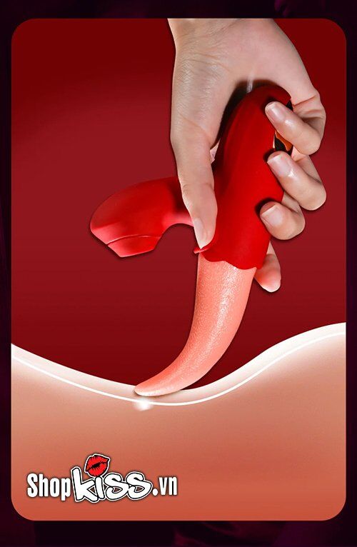  Mua Lưỡi rung liếm âm đạo có nhánh bú mút hột le cực sướng Rose hàng mới về