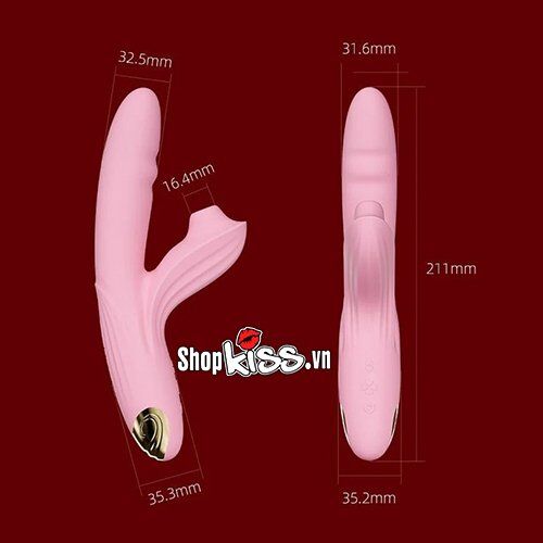 Máy massage Svakom Frederica âm vật điểm G, rung 17 chế độ, sưởi ấm