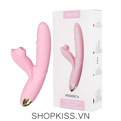 Dụng cụ massage điểm G âm vật Svakom Frederica silicon cao cấp rung mạnh